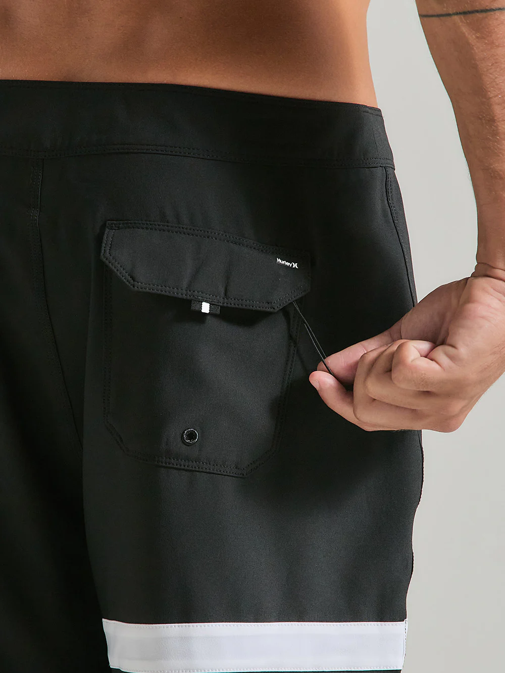 Boardshorts Phantom 18 Polegadas Preto Hurley Eco Block Party - Image 4