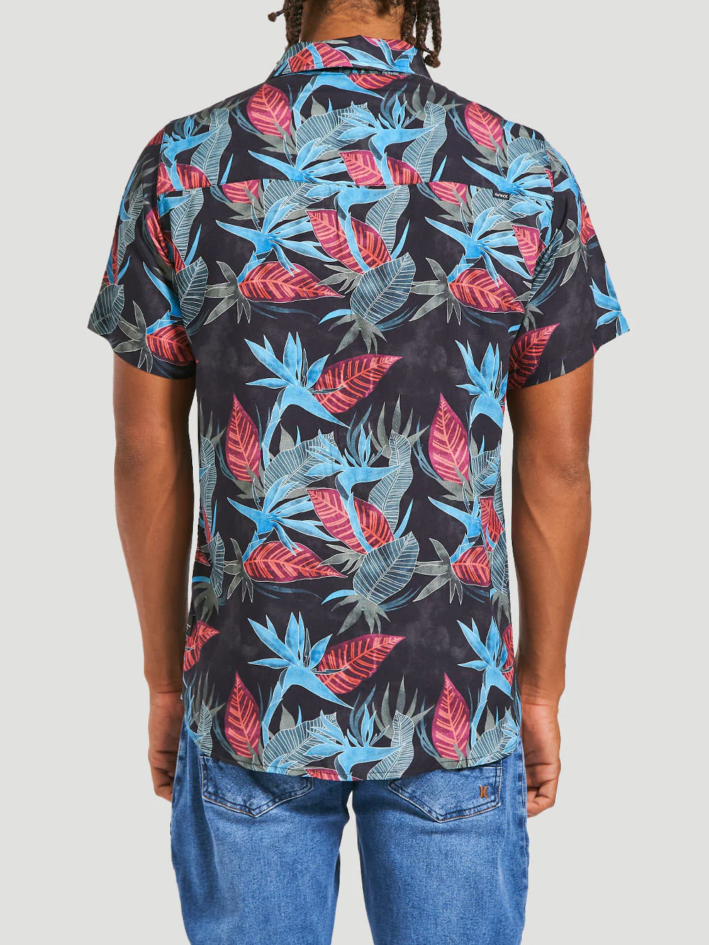 Camisa Manga Curta Hurley Dragon Preta - Image 3