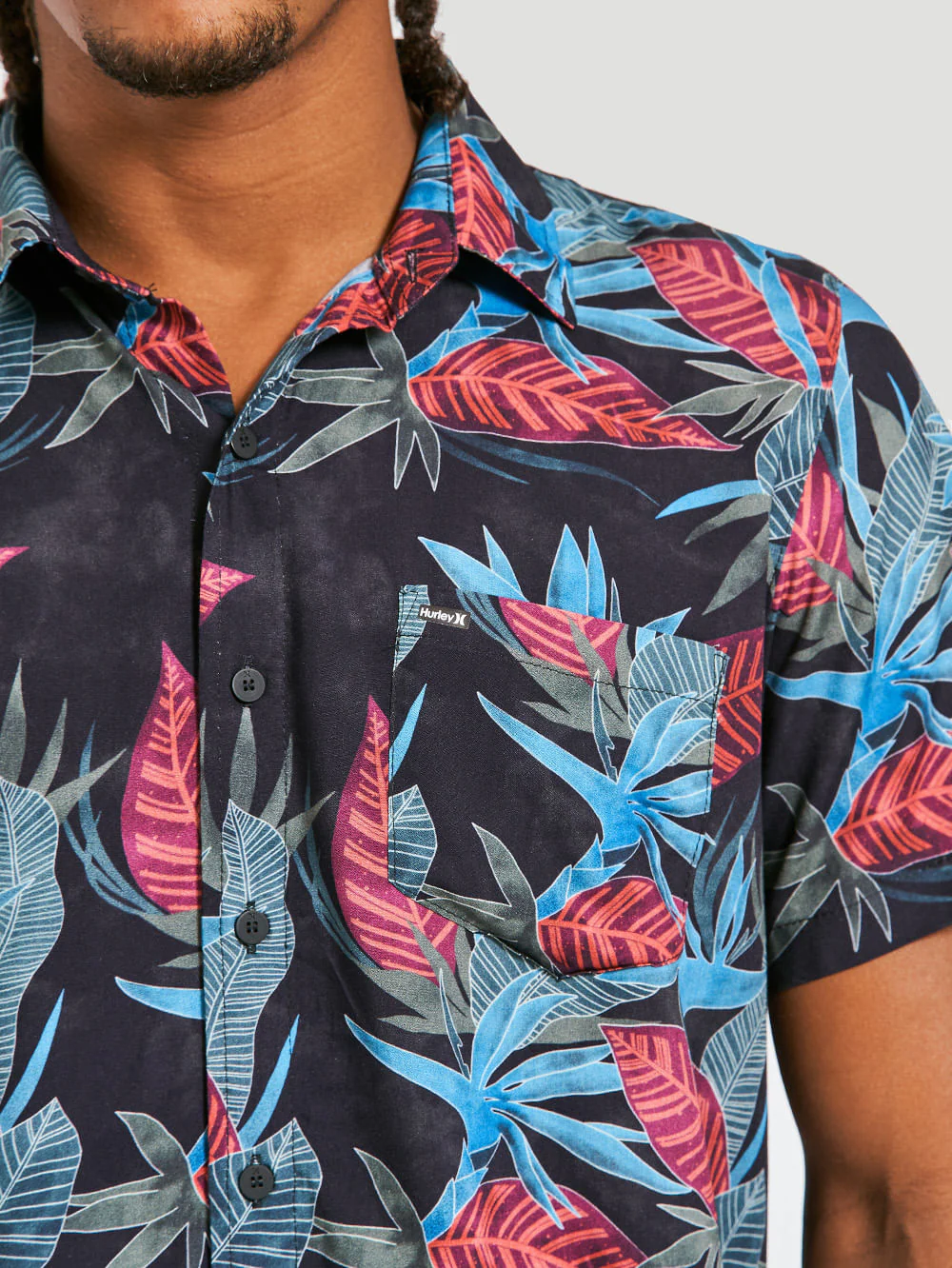 Camisa Manga Curta Hurley Dragon Preta - Image 4