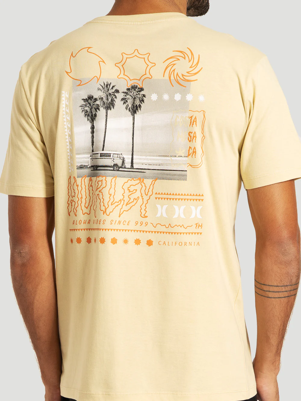 Camiseta Manga Curta Bege Hurley Psyko - Image 5