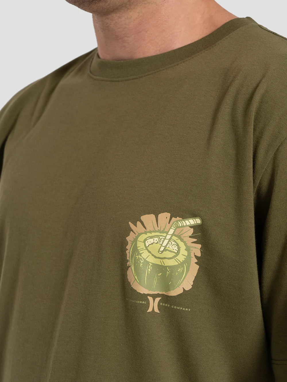 Camiseta Manga Curta Hurley Coconut Verde Militar - Image 3