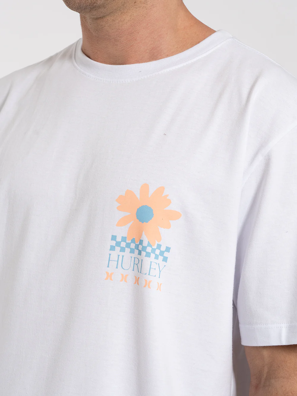 Camiseta Manga Curta Hurley New Flower Branca - Image 3
