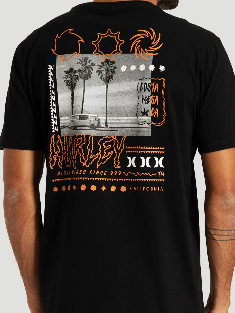 Camiseta Manga Curta Preta Hurley Psyko - Image 3