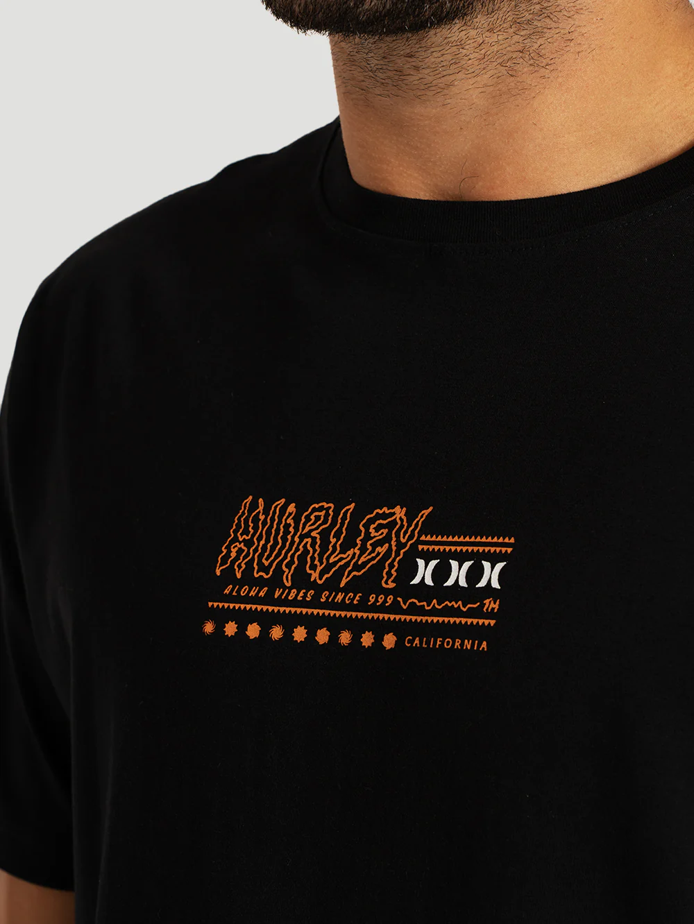 Camiseta Manga Curta Preta Hurley Psyko - Image 4