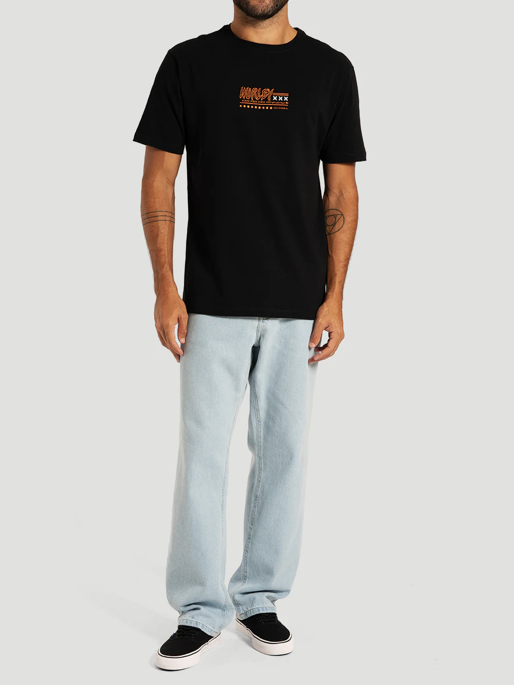 Camiseta Manga Curta Preta Hurley Psyko - Image 5