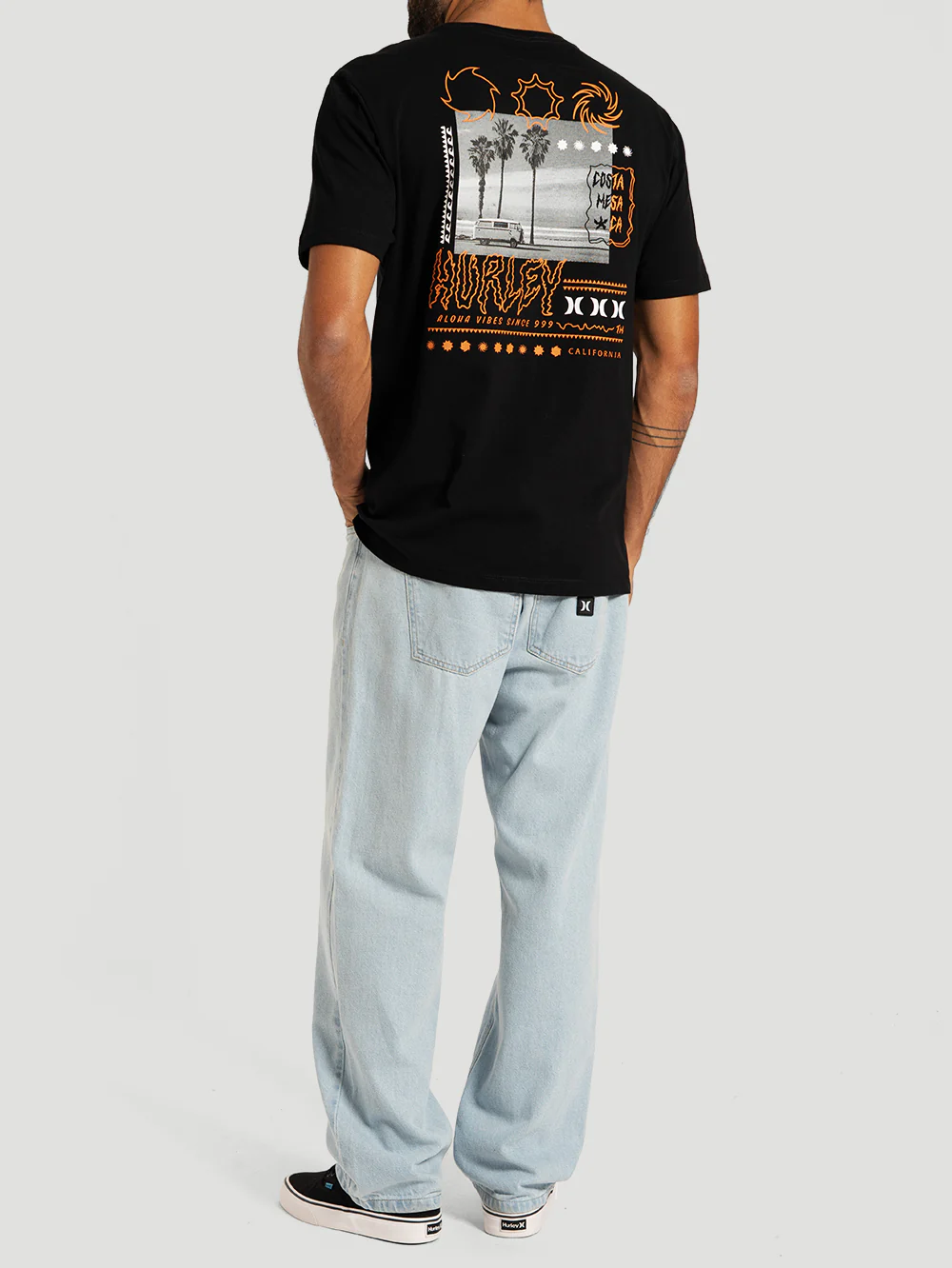 Camiseta Manga Curta Preta Hurley Psyko - Image 6