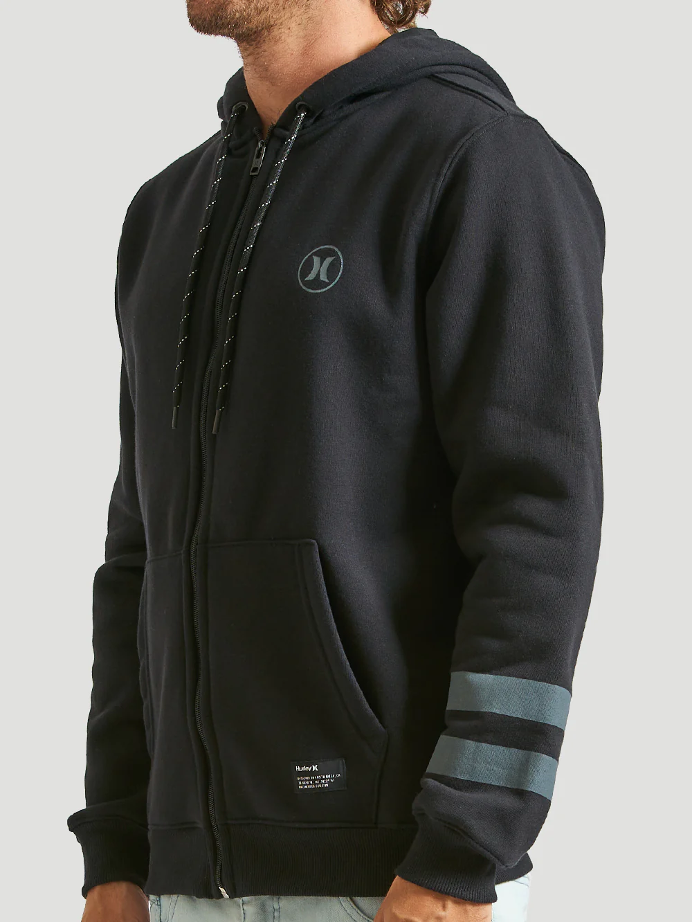 Moletom Canguru Hurley Circle Icon BP Preto - Image 3