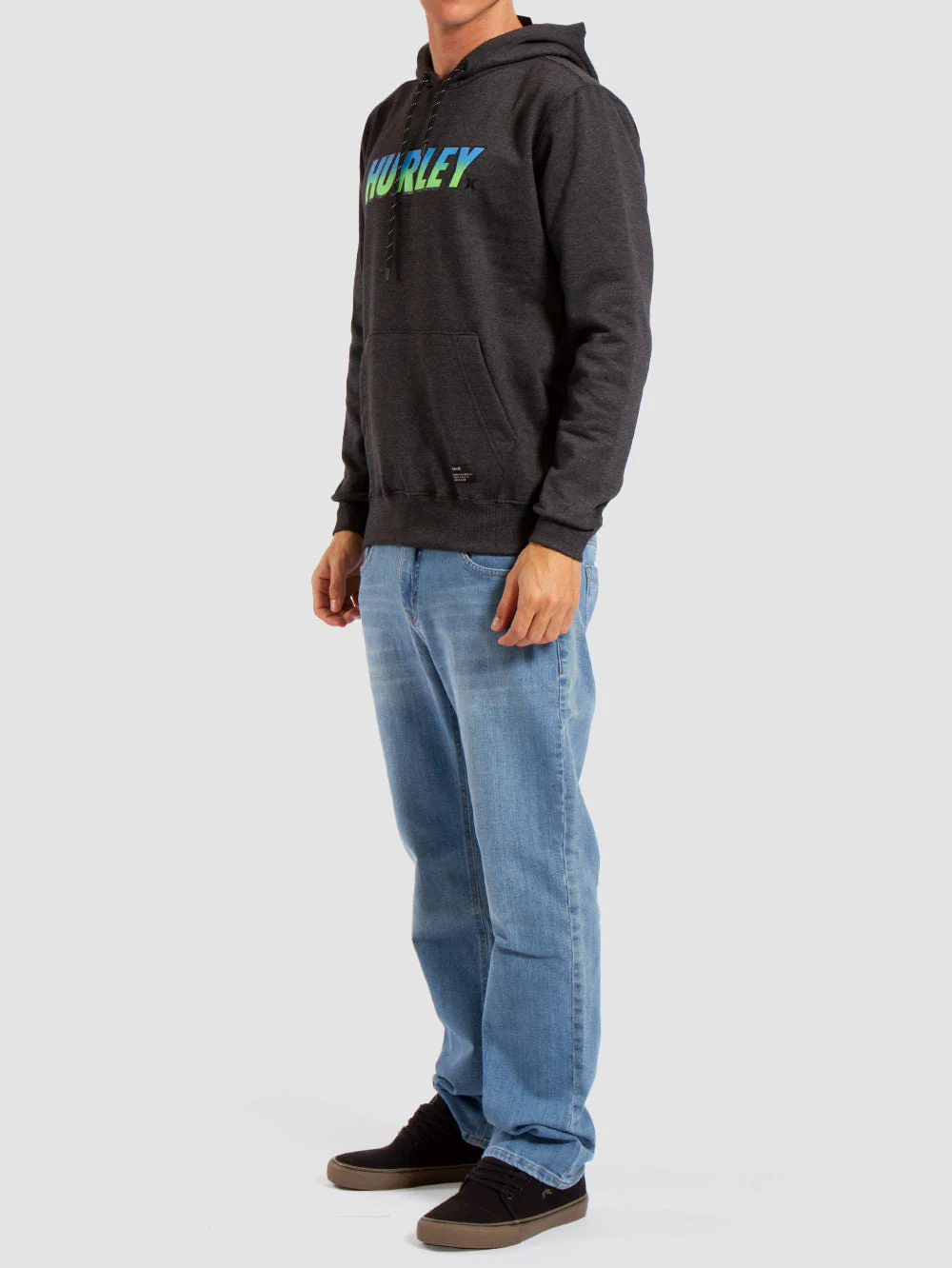 Moletom Canguru Fastlane Mescla Preto - Image 3