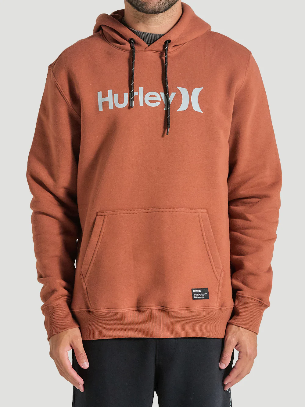 Blusa de Frio Moletom Canguru Marrom Hurley One&Only - Image 4